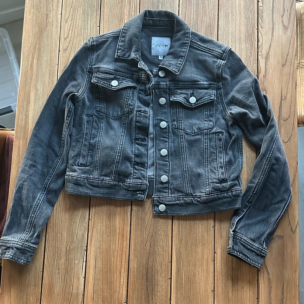 Joe’s Jeans Cropped Black Denim Jacket